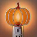 Meonum Thanksgiving Pumpkin Night Light Plug Into Wall, Bright Orange Pumpkin Fall Seasonal Light Powered By C7 LED Bulb Decoration for Home Bedroom Bathroom Kitchen Hallway