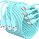 4Pack USB C to Lightning Cable 6FT, Fast Charging Cord for iPhone 14, Replacement for Apple Original Charger Cable for iPhone 14 13 12 11 Pro 11 XS MAX XR 8 7 6s Plus-Light Green