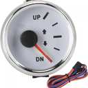 Boat Trim Gauge 52mm (2 Inch) 0-190ohm Trim Tilt Indicator Red Backlight with White Dial Silver Frame