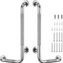 L-Shaped Grab Bars for Shower, 24 x 12 Inch, Stainless Steel, Right&Left