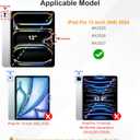 FARYODI Keyboard Case for iPad Pro 13-inch (M4, 2024), Magnetic Detachable Wireless Bluetooth Keyboard, Slim Folio Cover with Pencil Holder for New iPad Pro 13 inch, Auto Sleep/Wake-Lavender