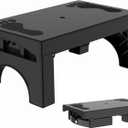 Step Stool Foldable for Adults Kids, Heavy Duty Non-Slip Folding Stepping Stool with 400-LBS Capacity, Portable Collapsible Foot Stool for Bathroom Bedroom Kitchen, Bed Steps for High Beds, Black