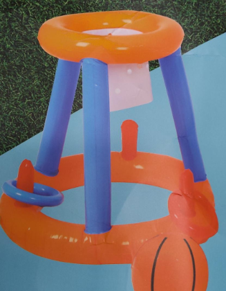 Inflatable 2-in-1 Game Basketball and Ring toss