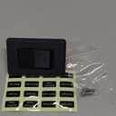 Leisure LED Modern Single SPST On-Off Switch with Bezel, 12-Volt, for RV, Trailer, Camper, with Label Sticker (Black)