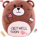 14.5 Get Well Soon Teddy Bear Plush Pillow Soft Teddy Bear Stuffed Animal Body Pillow Gifts for Kids Girls and Boys After Surgery