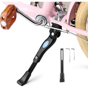 Zacro Bike Kickstand for 16 18 20 22 Inch, Universal Kids Adjustable Center Mount Bicycle Kickstands Bike Stand for 16-22 Inch Wheel Mountain Bike/Road Bike/Adult Bike/Dirt Bike/BMX, Aluminum Alloy