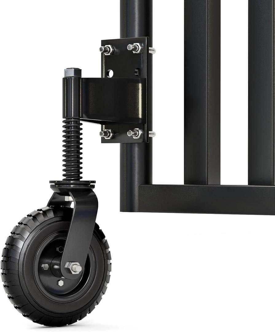 Heavy Duty Fence Gate Wheel - 8-inch Gate Wheels for Wooden or Metal Tube Gate - Prevent Sagging - Durable & Easy to Install - Caster Wheel with Suspension - Smooth Support for Swing or Rolling Gate