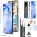 OLED for Samsung Galaxy S20 Ultra 5G Screen Replacement for Samsung S20 Ultra 5G G988U G988U1 G9880 LCD Display Touch Screen Digitizer Assembly with Tools (Support Fingerprint, Silver Frame)