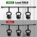 IFELS Heavy Duty Curtain Rods for Windows 66 to 120 Inch,1 Inch Adjustable Black Curtain Rod with Easy Installation and Modern Design,Decorative Long Drapery Rods with Metal Finials (A1,Black,30-120")