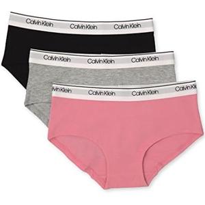 Calvin Klein Girls' Modern Cotton Hipster Underwear Multipack, Size L (10/12)