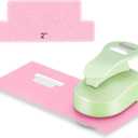 Sayglossy Tab Punch for Paper Crafts File Tab Punch for Making Cards Journal Scrapbooking Bible Folder Billing Sketchbook Planners Note School Label Projects Supplies(Stylish)