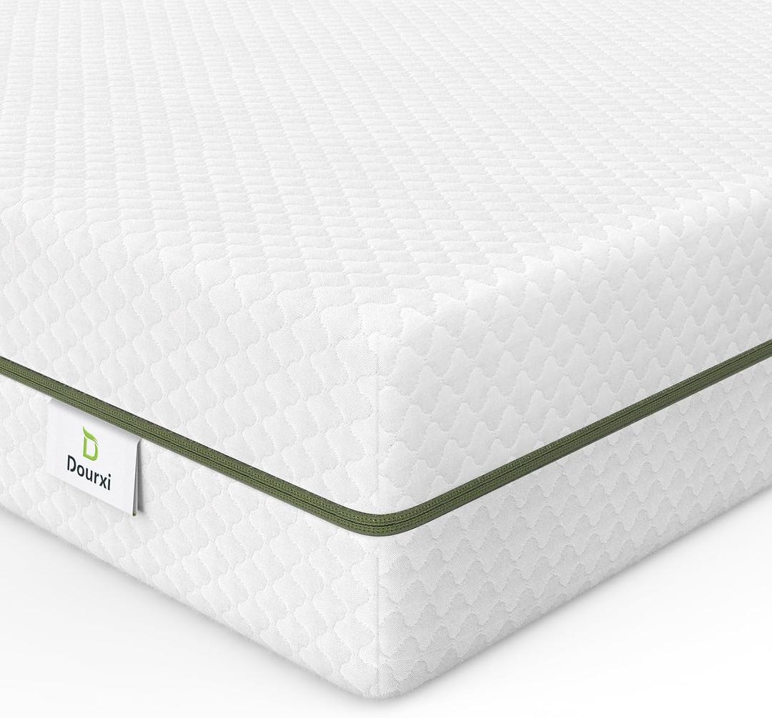 Dourxi Crib Mattress, Dual-Sided Comfort Baby and Toddler Mattress with Gel Memory Foam and Removable Cover, Fits Standard Size Cribs and Toddler Bed, 52x27.5x5.5 inches