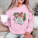 LUKYCILD Magic Kingdom Sweatshirts for Women Castle Oversized Sweatshirt Xmas Holiday Shirt Graphic Long Sleeve Pullover Tops (Pink, XL)