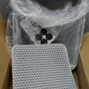 FURTIME Stainless Steel Cat Litter Box with Lid  High-Sided Metal Litter Pan for Small Cats, Kitty Litter Box with Non-Stick, Odor-Resistant, Anti-Leakage, Includes Scoop and Mat, 17.4"x13.4"x8.4" (Silver)