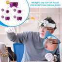 Headband Magnifying Glass with Light, Rechargeable Head Magnifying Glasses 1X to 14X, Magnifier Headset with 6 Detachable Lens, Hands Free Head Mount Magnifier for Close Work Jewelry Crafts, White