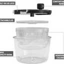 Cambom Salad Spinner Lettuce Spinner, Wash, Spin & Dry Salad Greens, Vegetable Washer Salad Dryer With Rotary Handle for Fruits & Vegetables, High Efficiency Vegetable Spinner Kitchen Gadget 3Qt Black