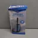 squish Disposable Toilet Brush with 16 Refills, Wall-Mounted No-Drill Adhesive Holder, Toilet Cleaning Kit for Bathroom - Space-Saving & Easy to Use