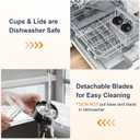 KOIOS Smoothie Blender, 900W Personal Blender for Shakes and Smoothies for Kitchen with 2 No-BPA 22oz Portable Cups, Single Serve Smoothies Maker Mixer for Juices, Nutritious Recipe (Grey Blue)