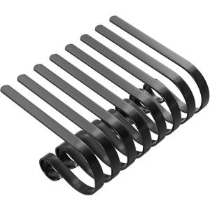 Ginbel Direct Christmas Stocking Holder for Mantle Non-Slip Adjustable Stand Metal Stocking Hangers Christmas Party Decoration Supplies (Black 8 Pack)