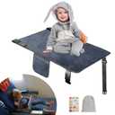 Airplane Bed for Toddler, Soft Airplane Seat Extender for Kids, Baby Airplane Travel Essentials, Grey