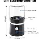 Portable Cordless Electric Pill Crusher, Pill Crusher Grinder Fine Powder, Grind and Pulverize Multiple Pills & Vitamins Extremely Fine for Elderly, Suitable for Travel, Home, Workplace (Black)