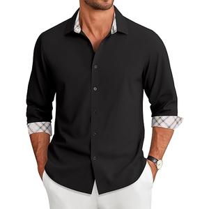 COOFANDY Men's Long Sleeve Button Down Shirts Casual Untucked Shirt Regular Fit Dress Shirt (3X-Large)