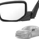 Door Mirror Left Driver Side Replacement For Honda Accord Sedan 2008-2012, Replace HO1320230 Black 3PINS