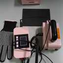 Hat Press, Mini Heat Press Machine for Caps, T-Shirt & More, Curved Heating Plate and Silicone Base, Fast Heating, No Crease, LCD Digital Temperature & Timer Control-Pearl Powder