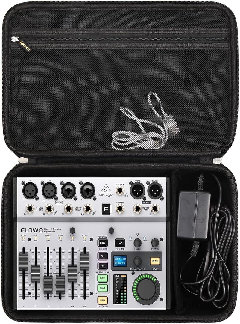 Aproca Hard Storage Travel Case, Fit for Behringer FLOW 8 / Xenyx 802 Premium 8-Input Digital Mixer