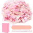 40 Sets Professional Manicure Press On Nail Tool Kit, Pink Disposable Manicure Nail Supplies kit with Mini Nail File,Mini Nail Buffer,Nail Stick