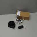 Inflatable Fan Replacement, 0.8A Air Fan Blower with 1.0A Adapter and 3 LEDs Bulbs Light Strings for Halloween, Thanksgiving and Christmas Inflatables (IP68 Waterproof, 3.8 * 3.8'')