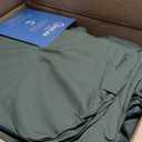 CozyLux King Size Comforter Set Olive Green, 7 Pieces Pintuck Bed in A Bag Green Comforter King Size, Pinch Pleat Bedding Set with All Season Comforter, Sheets, Pillowcases & Shams