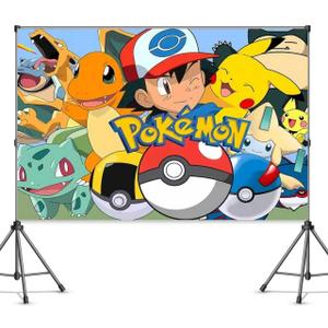 Anime Birthday Party Decorations,Happy Birthday Banner Backdrop for Birthday Party Supplies