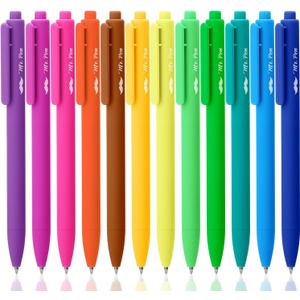 Mr. Pen- Retractable Gel Pens, 12 Pack, Bright Color Ink Gel Pens, Gel Pens Fine Point 0.7mm, Retractable Pens, Cute Pens, Gel Ink Pens, Aesthetic Pens for Journaling Fine Tip Pens