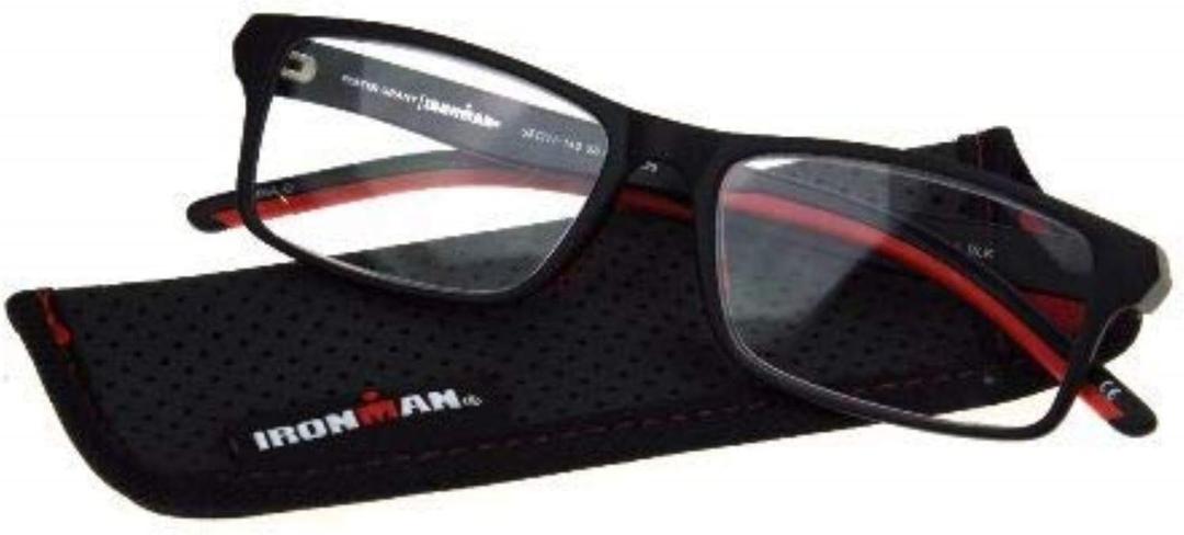 Foster Grant Ironman IronFlex Reading Glasses, Black/Red (+1.75)