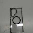 DEERLAMN Strong Magnetic Case for Samsung Galaxy S24 Ultra 6.8-Inch,[Compatible with Magsafe][Military Grade Drop Protection] Clear Slim Shockproof Protective Phone Cover, Transparent+Black