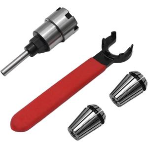 SYOWADA 1/4 Inch Shank to 1/2 Inch Shank Router Bit Extension Collet Adapter with ER20 Spring Collet and ER20 M-Type Collet Nut Wrench, for converting 1/2 inch and 1/4 inch shank router bits