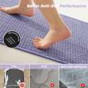 TYUU Large Bathroom Rugs Non Slip Washable Bath Rugs Super Absorbent Bathroom Rug Thin Quick Dry Low Pile Bath Mats, Lavender 36"x60"