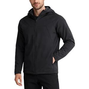 Spyder Mens Softshell Jacket - Faux Fur Lined Water Wind Resistant Performance Mens Fleece Jacket for Hiking Running Jogging (Black, XL)