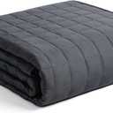 YnM 20lbs Weighted Blanket for Adults, Breathable Heavy Bed Throw Blanket with Cooling Glass Beads for All Season Use, Ideal for One Person of 190lbs (60x80 Inches, Queen Bed, Dark Grey)