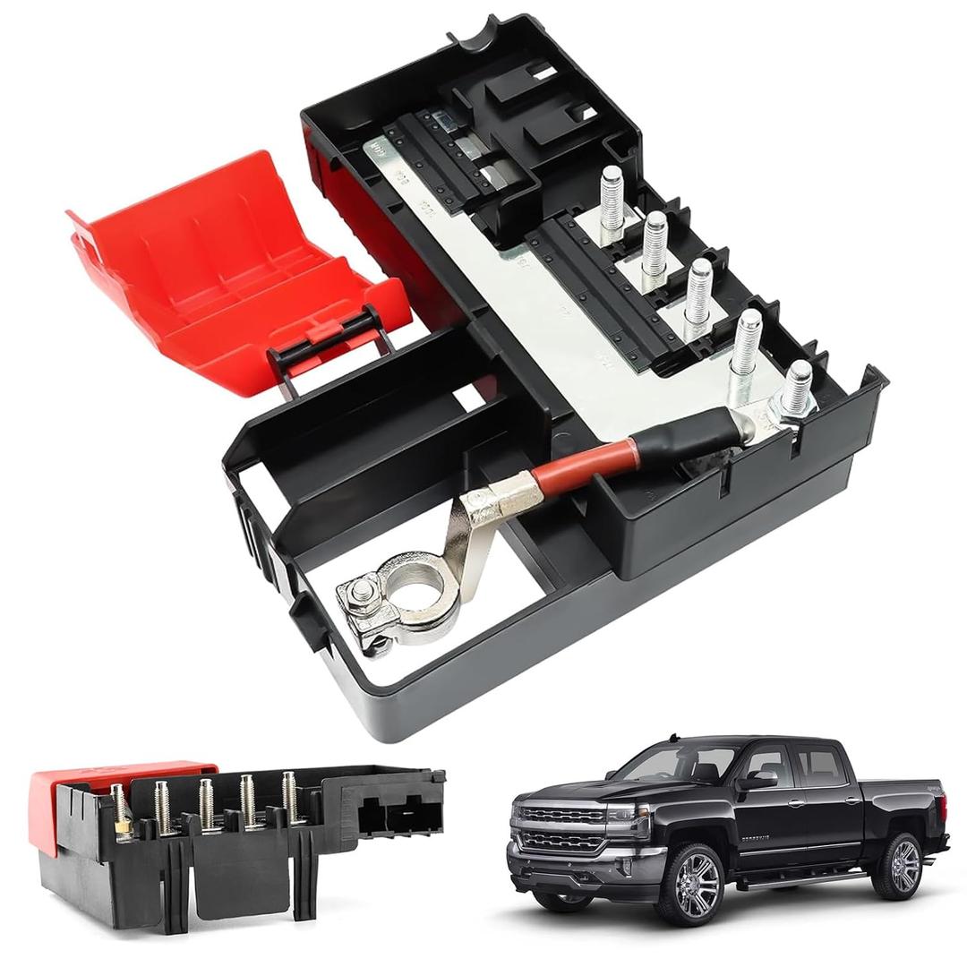 Fuse Box Battery Terminal with Cover Compatible with 2014-2016 Chevy Silverado, GMC Sierra, 2015-2020 Escalade, GMC Yukon, Chevy Suburban, Chevy Tahoe Fuse Box, OE Replace# 84354716 22985570