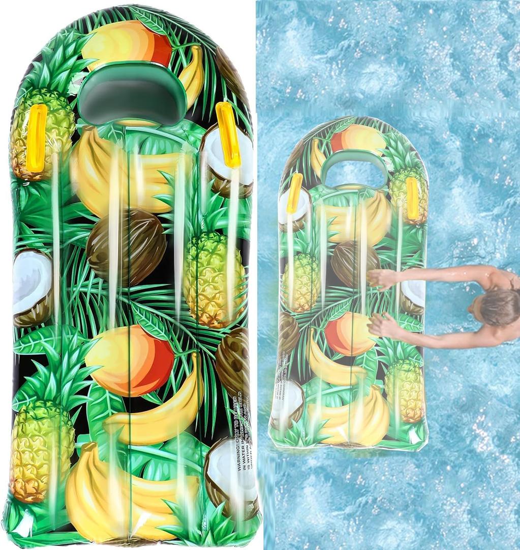 Inflatable Pool Floats Lounger, Hawaii Fruit Style Inflatable Pool Float Lounge Raft for Swimming Pool, Lake, Summer Party
