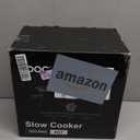 KOOC 4-Quart Slow Cooker, 3 Cooking Settings, Dishwasher Safe Ceramic Crock, Lid, Free Pot Liners Included, GREY, Ellipse Pot