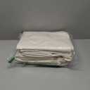 3-Pack Large Canvas Comforter Storage Bags for Clothes Sweater Clothes Organizer with Dual Zipper Three Carrying Handles for Blanket Closet Storage Container (Natural color)