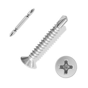 #81-1/2 Sheet Metal Screws 150Pcs, 410 Stainless Steel Self Drilling Screws, Flat Head Phillips Fast Self Tapping Screws