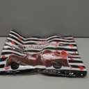 XiaosRen 2Pcs Extra Large Valentines Gift Bags with Tissue Paper and Card, 15.7" Valentine's Day Gift Bags Reusable Non-Woven Love Heart Valentines Bags with Handles (Red, Black)