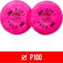3M particulate filters P100 #2091/07000 , Pink, One Size, 2 Count