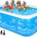 Inflatable Swimming Pool, 79 x 58 x27 inch Full-Sized Inflatable Pools with Seats, Extra Large Blow Up Durable Thickened Pools for Outdoor, Garden, Backyard.