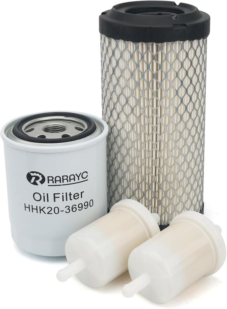 Filter Maintenance Kit K1211-82320 12581-43012 HHK20-36990 Air/Fuel/Oil/Hyd Compatible with Kubota BX22 BX23 BX24 BX25 BX25DLB BX2200 BX2230 BX2350 BX2360 BX2370 Oil Change Kit