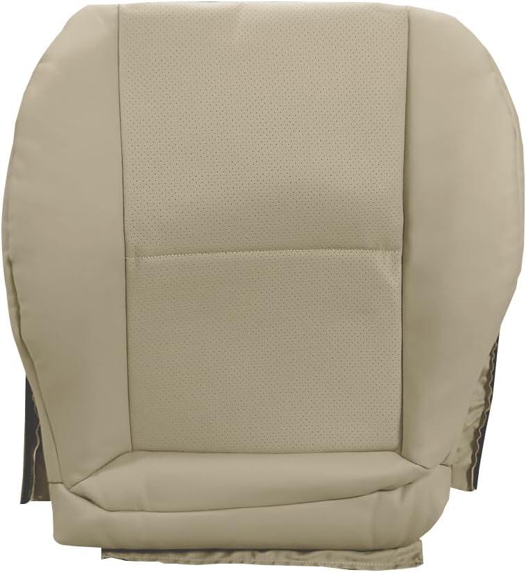 Driver Side Bottom Replacement Perforated Leather Seat Cover Tan Compatible with Mercedes-Benz GLK 250 280 300 2008-2014, GLK 350 2008-2015 Only for Sport (1pcs Bottom Seat Cover)